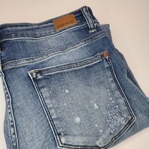 Judy Blue Boyfriend Fit Jeans Women 11/30 Blue Excellent Distressed JB82169LT